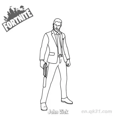 Free printable John Wick 02 Coloring Page - Free PDF Printable Fortnite Coloring Sheets coloring page